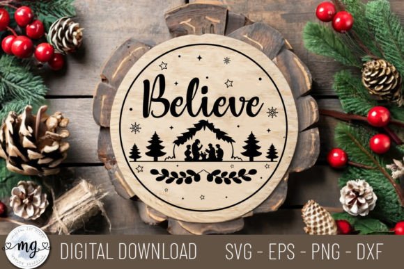 Believe - Nativity Christmas SVG: A Graphics Essential for Crafts