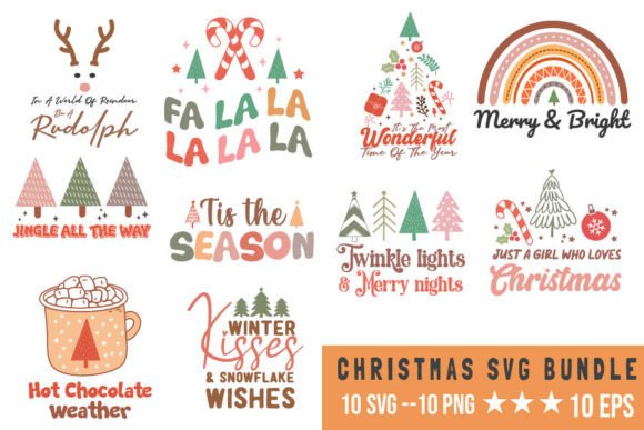 Boho Christmas SVG Design Bundle: Perfect for Crafts and Graphics