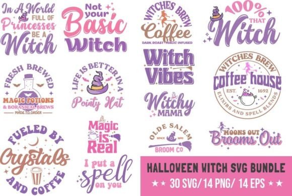 Halloween Witch SVG PNG Bundle: A Graphics Must for Crafts