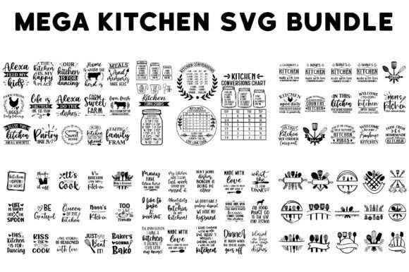 Mega Kitchen SVG Bundle: A Crafts and Graphics Essential