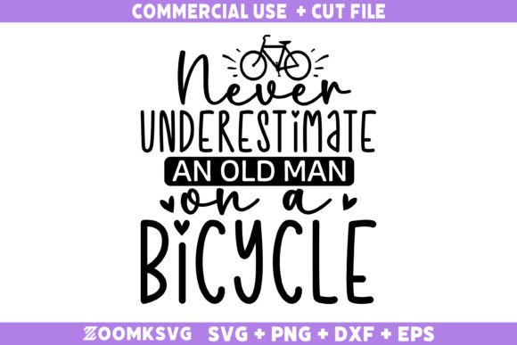 Old Man on a Bicycle SVG: A Versatile Graphic for Crafts