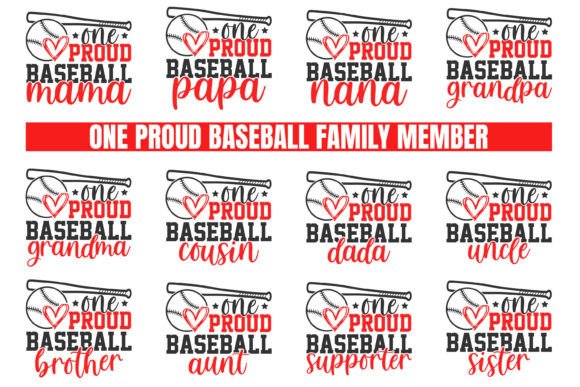 One Proud Baseball Family Member SVG for Graphics and Crafts