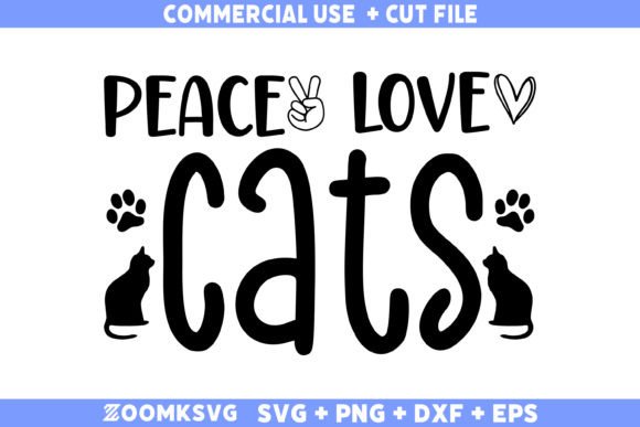 Peace Love Cats SVG: A Charming Embroidery Design
