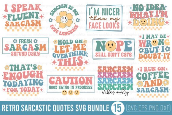 Retro Sarcastic Quotes SVG Bundle: A Closer Look