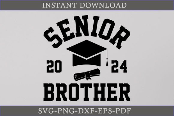 Senior Brother 2024 Graduate Shirt SVG