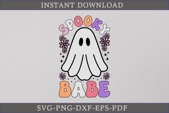 Spooky Babe Halloween Retro SVG T-shirt for Creative Crafts