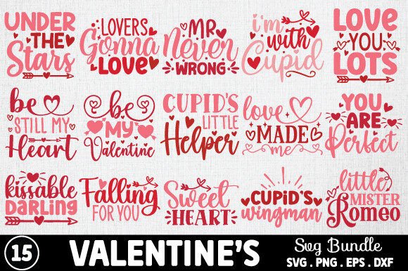 Valentine's SVG Bundle: Perfect for Creative Crafts and Graphics