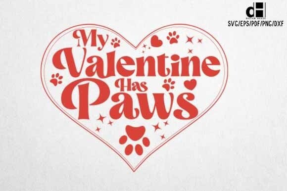Valentines Day Dog SVG PNG Design for Graphics and Crafts